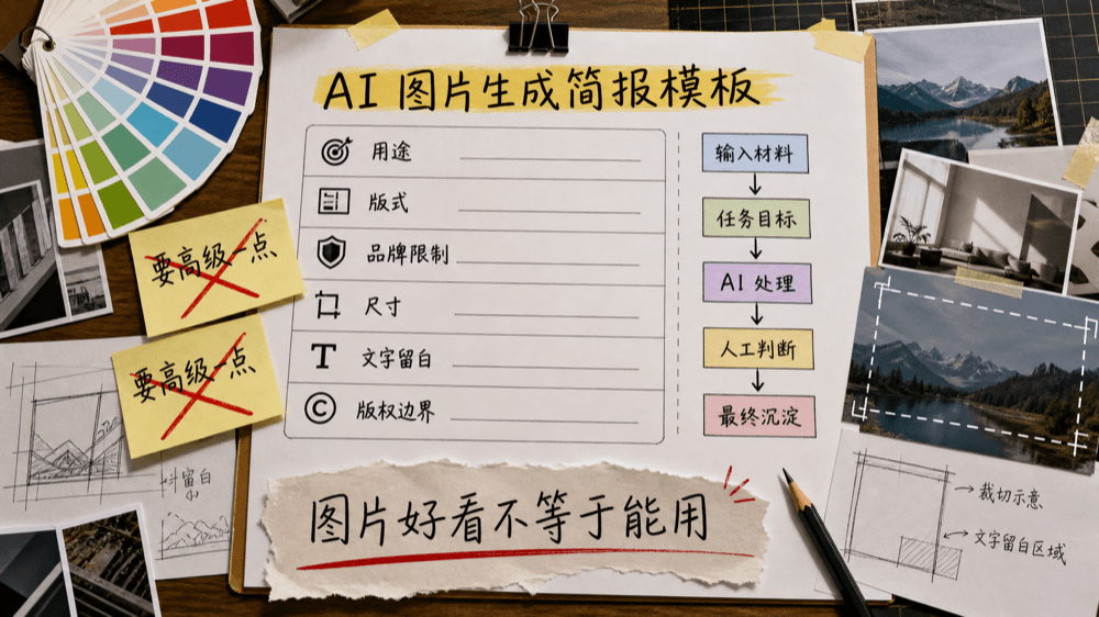 AI 图片生成简报模板宣传图