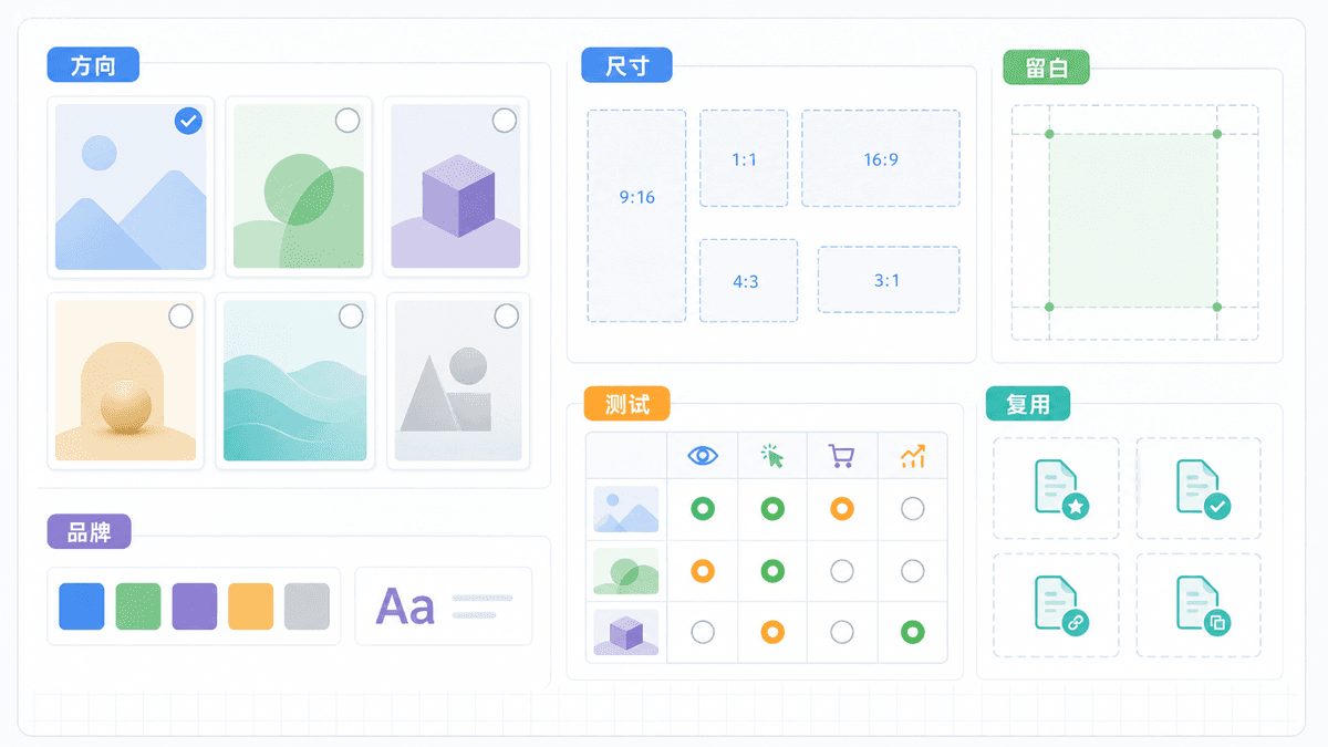 AI 广告图片测试创意素材台图