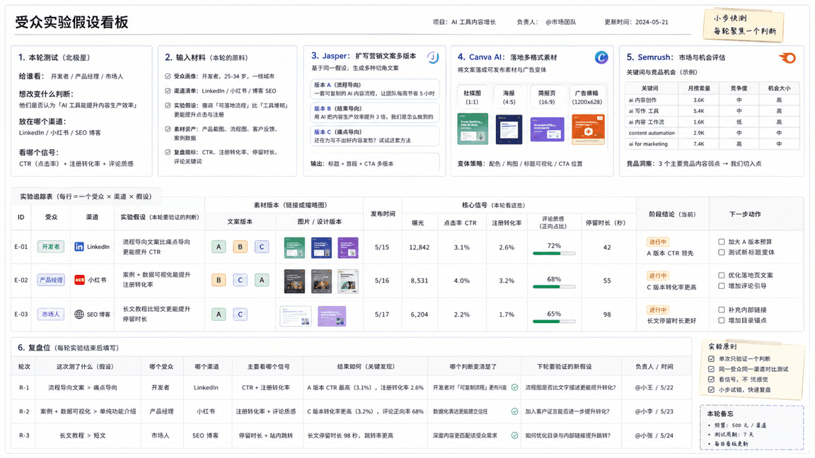 AI 受众研究技术流程图