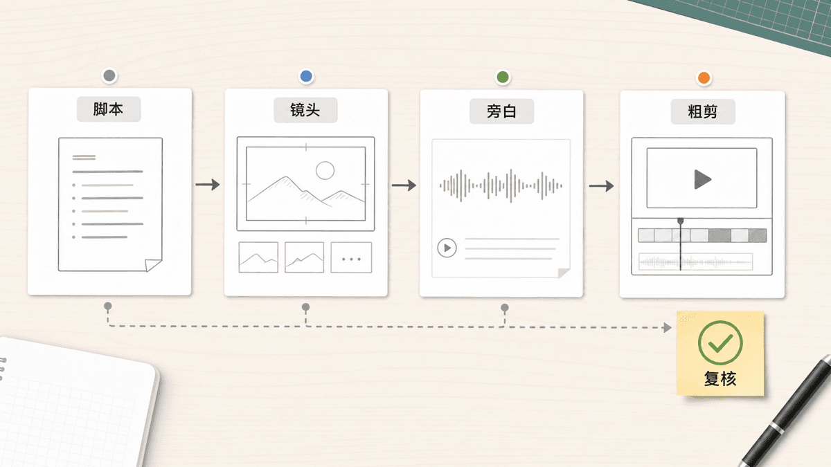 AI 课程视频制作分镜桌面图
