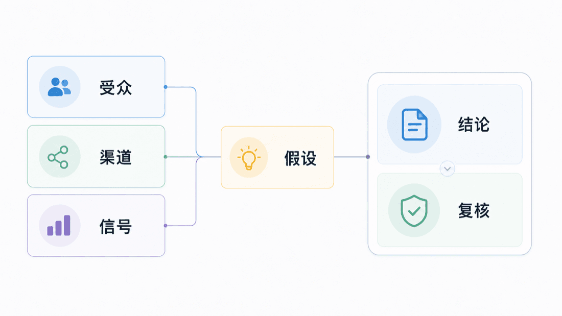 AI 营销报告写作假设复核图