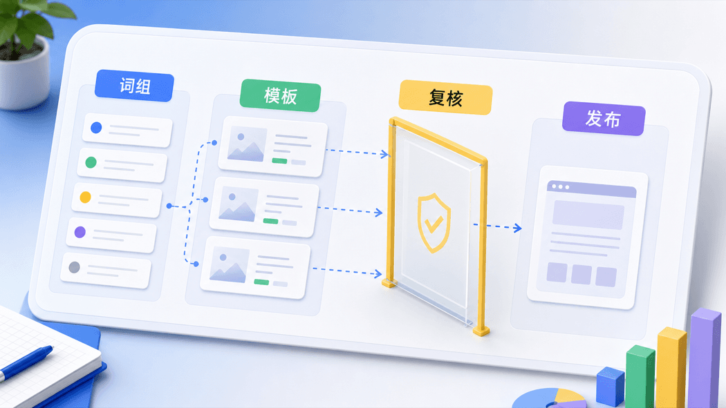 AI 批量 SEO 页面规划封面图