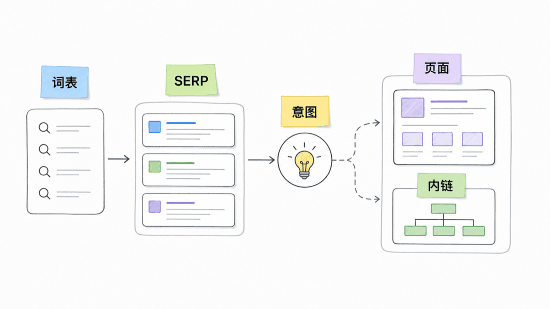 AI SERP 摘要工作流搜索意图图