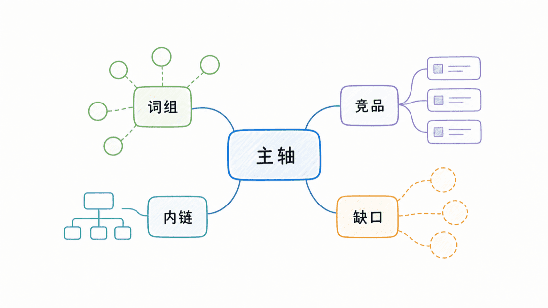 AI 主题权威地图节点关系图
