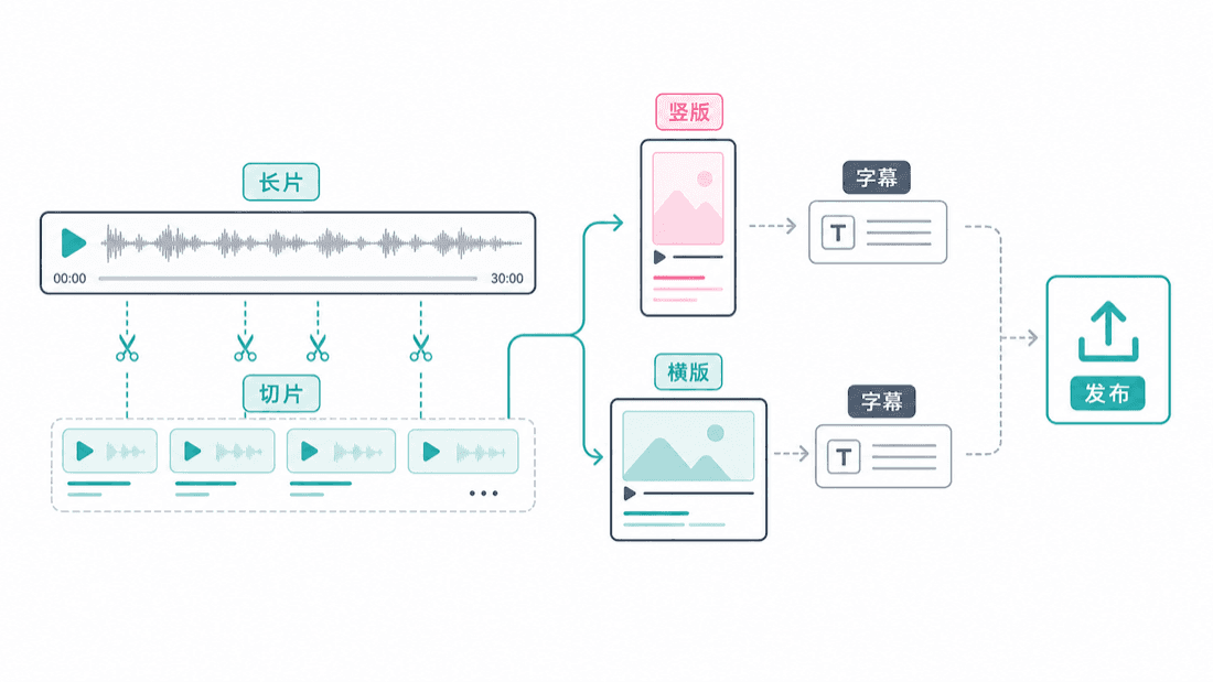 AI 视频二次分发技术流程图