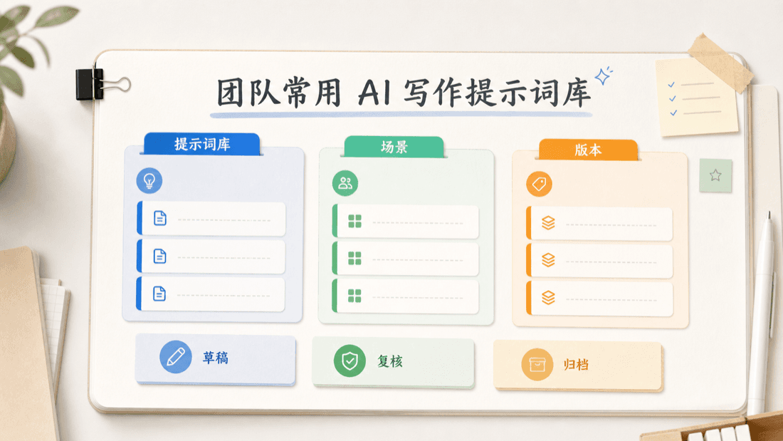 团队常用 AI 写作提示词库封面图