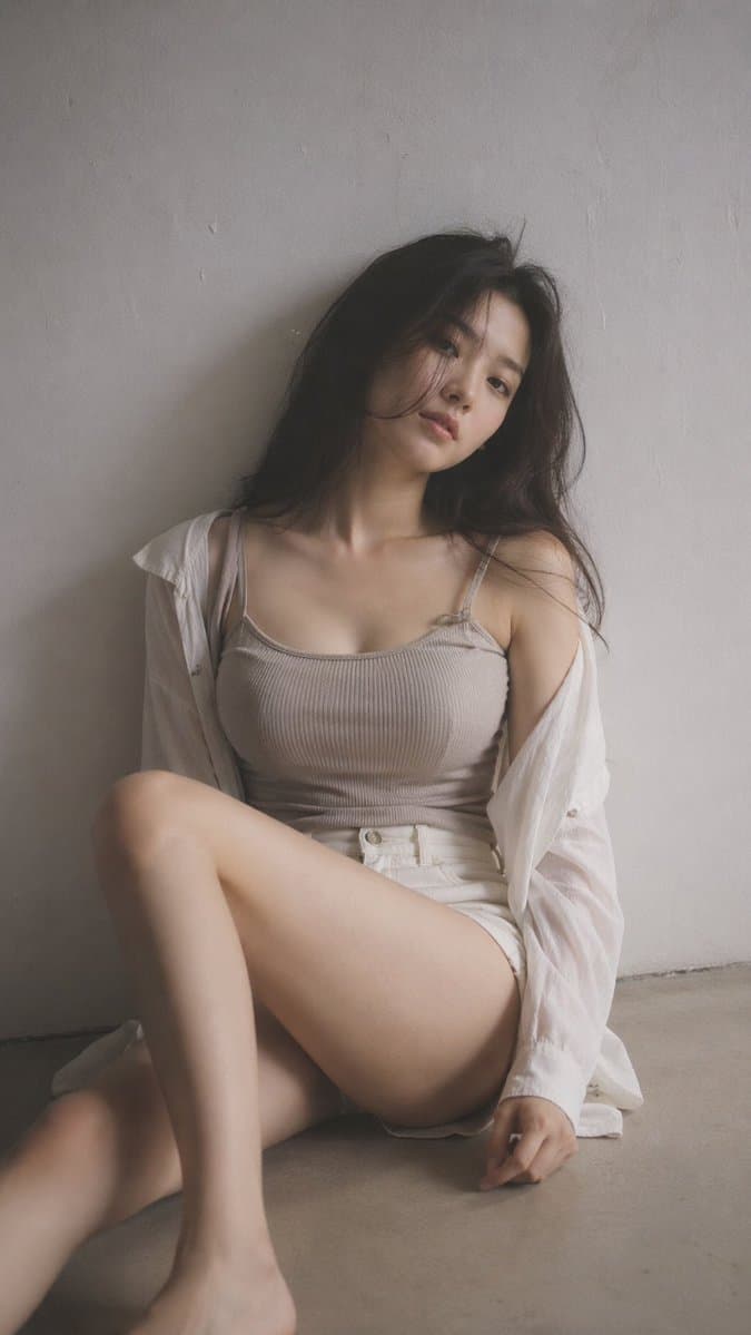 韩系极简氛围感少女写真提示词生成图