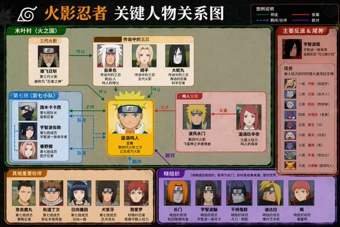 关键人物关系图谱提示词生成图