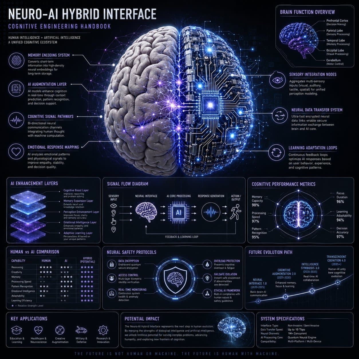 Neuro-AI 混合系统信息图提示词生成图