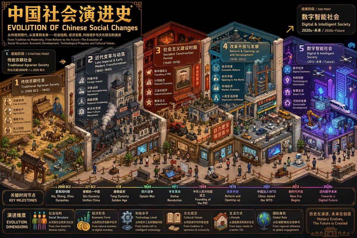 等距像素艺术演进博物馆提示词生成图
